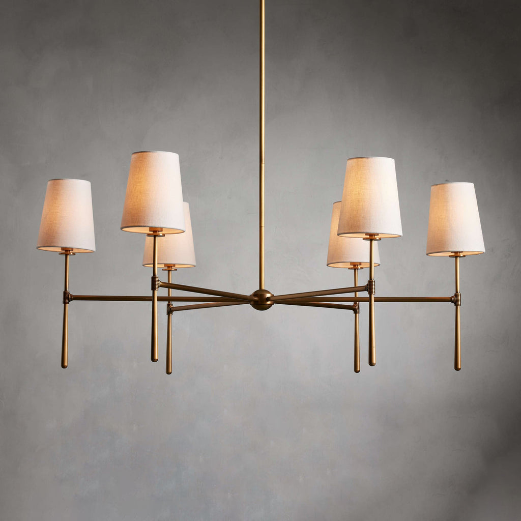 Mid-Century 4 or 6 Light Chandelier – view 13