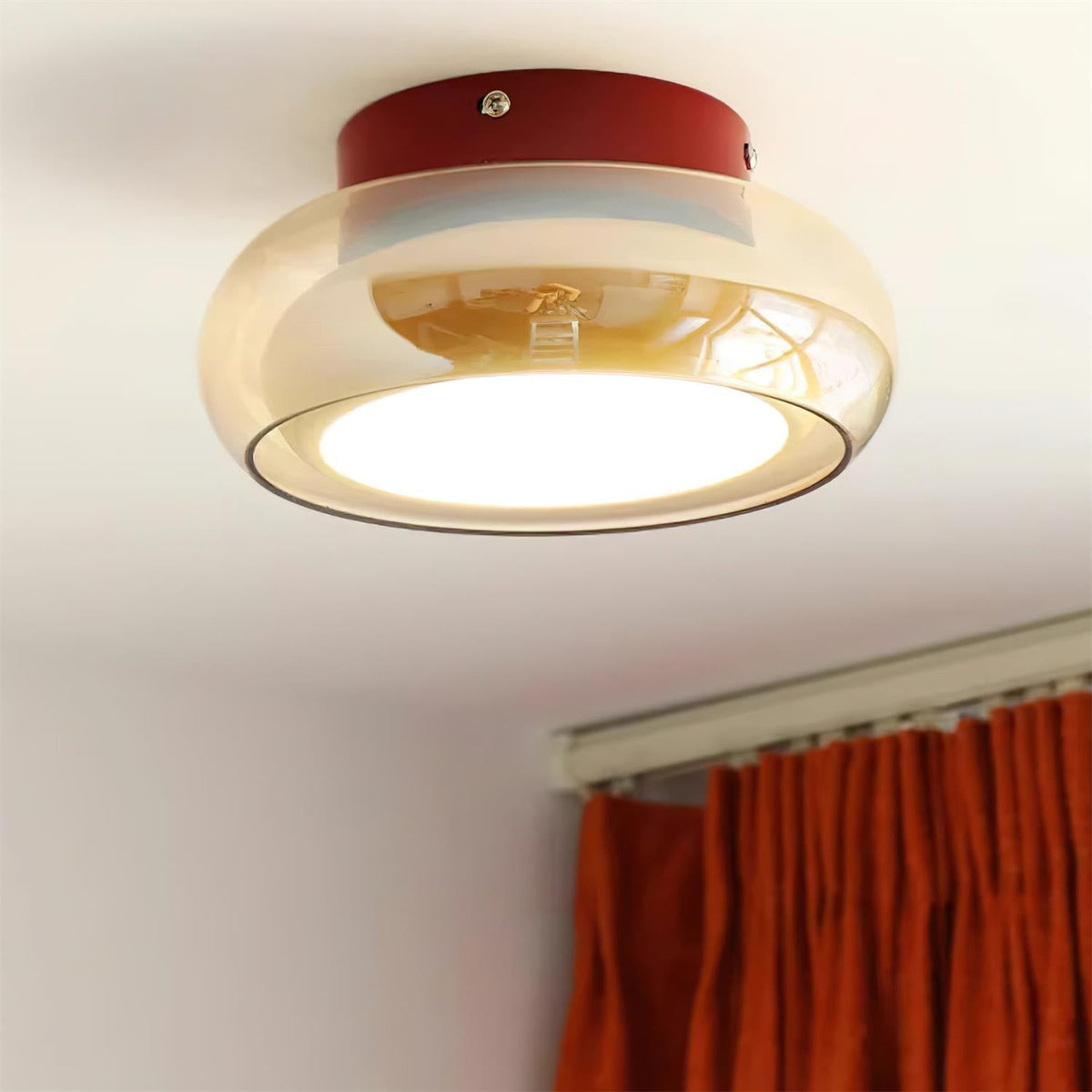 Retro Glass Flush Mount Ceiling Light