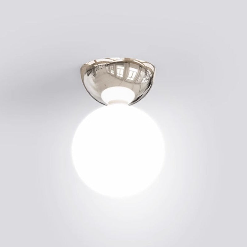 Metal and Glass Flush Mount Ceiling Light – view 6