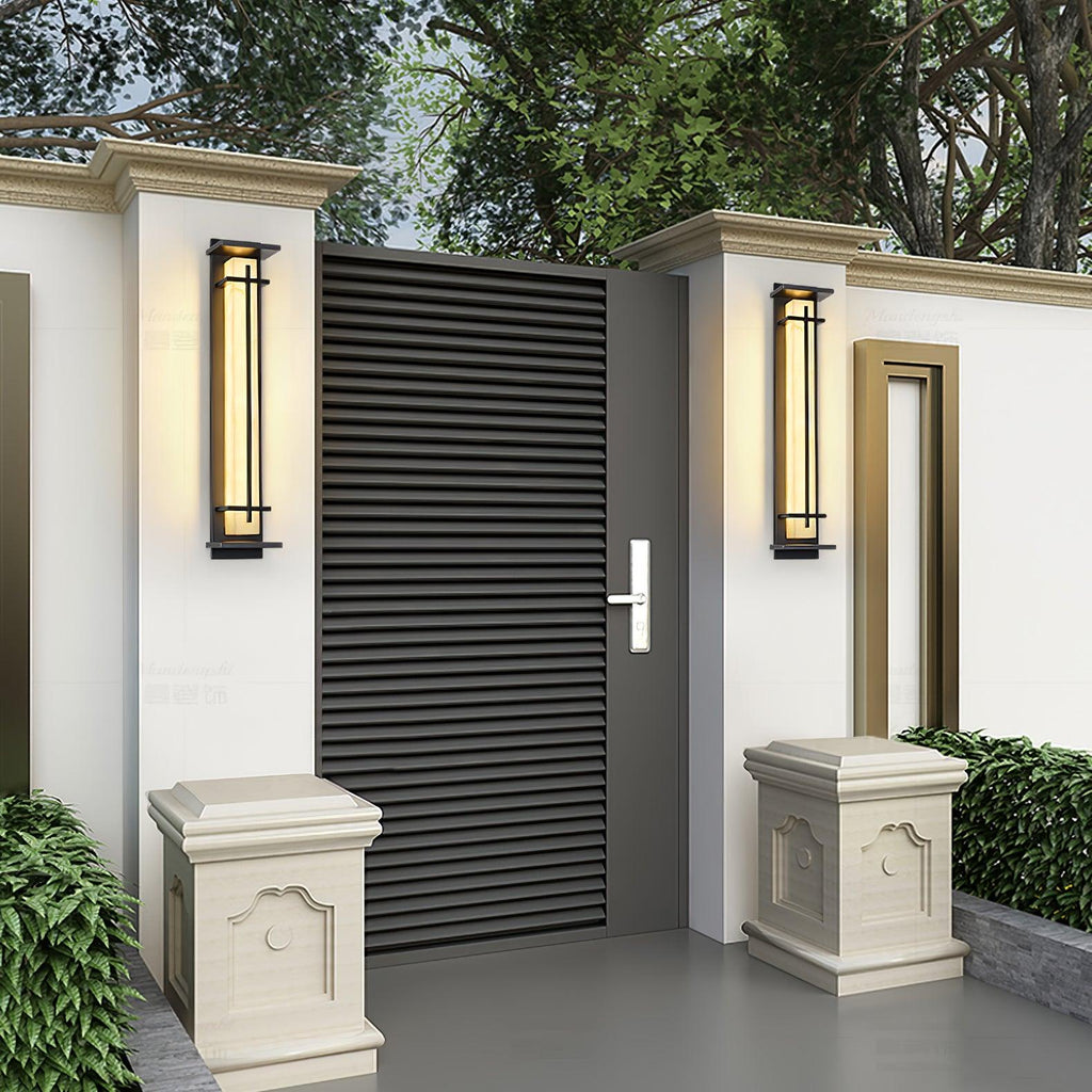 Square Outdoor Wall Light Imitation Alabaster Waterproof – view 9