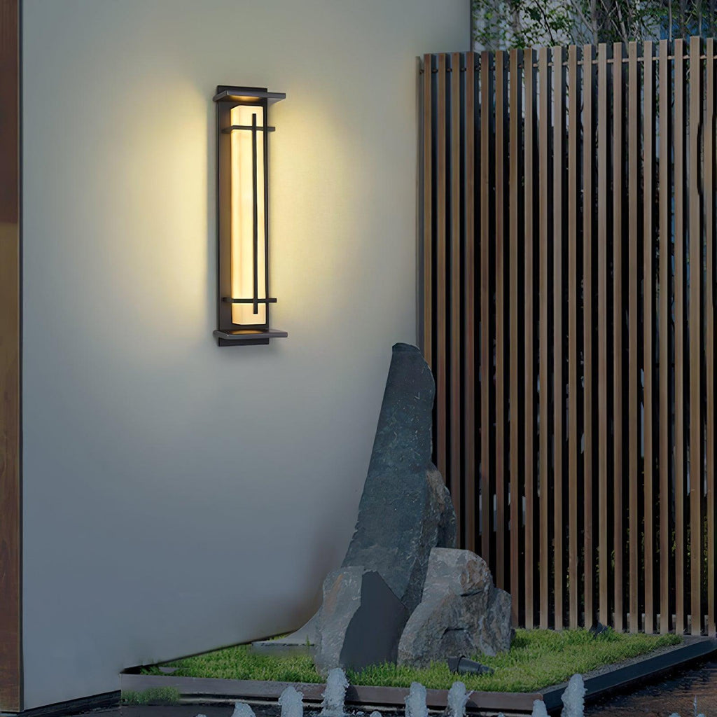 Square Outdoor Wall Light Imitation Alabaster Waterproof – view 10