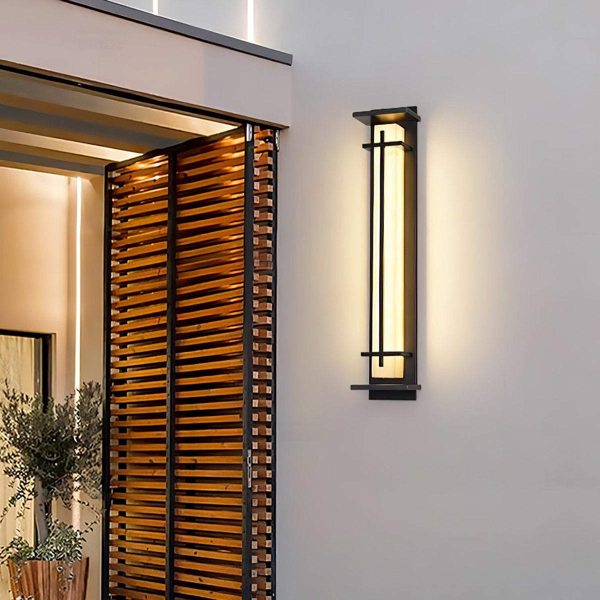 Square Outdoor Wall Light Imitation Alabaster Waterproof – view 23