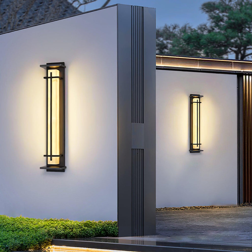 Square Outdoor Wall Light Imitation Alabaster Waterproof – view 45