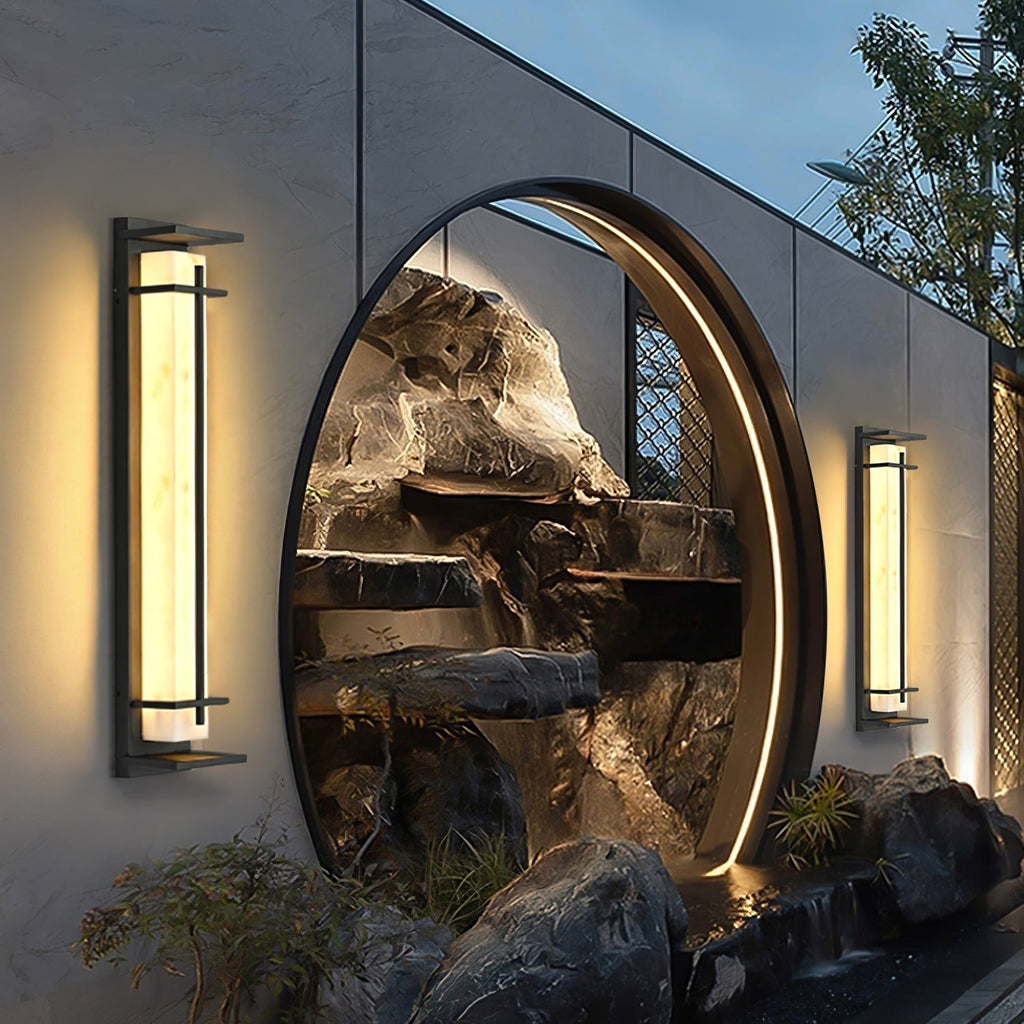 Square Outdoor Wall Light Imitation Alabaster Waterproof – view 24