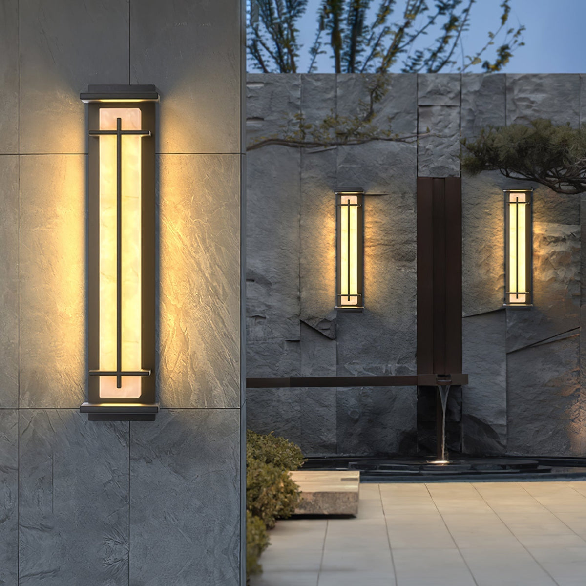 Square Outdoor Wall Light Imitation Alabaster Waterproof – view 34