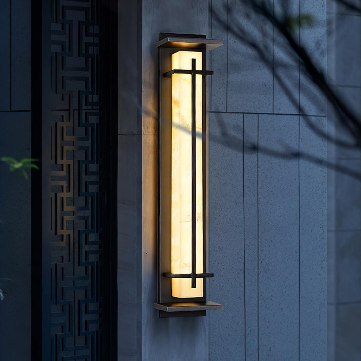 Square Outdoor Wall Light Imitation Alabaster Waterproof – view 12