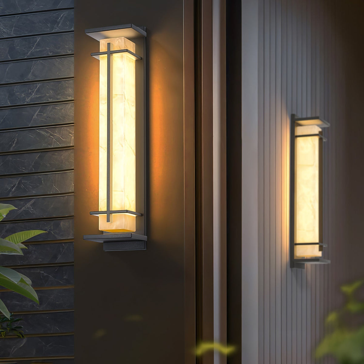 Square Outdoor Wall Light Imitation Alabaster Waterproof – view 32