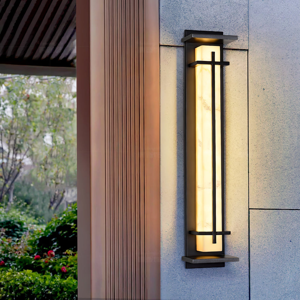 Square Outdoor Wall Light Imitation Alabaster Waterproof – view 33