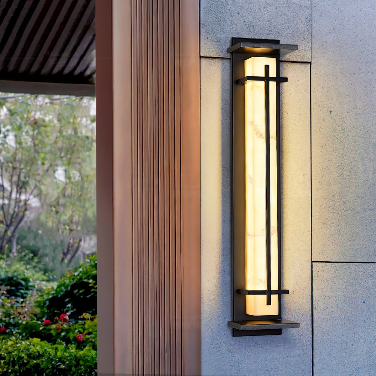 Square Outdoor Wall Light Imitation Alabaster Waterproof – view 33