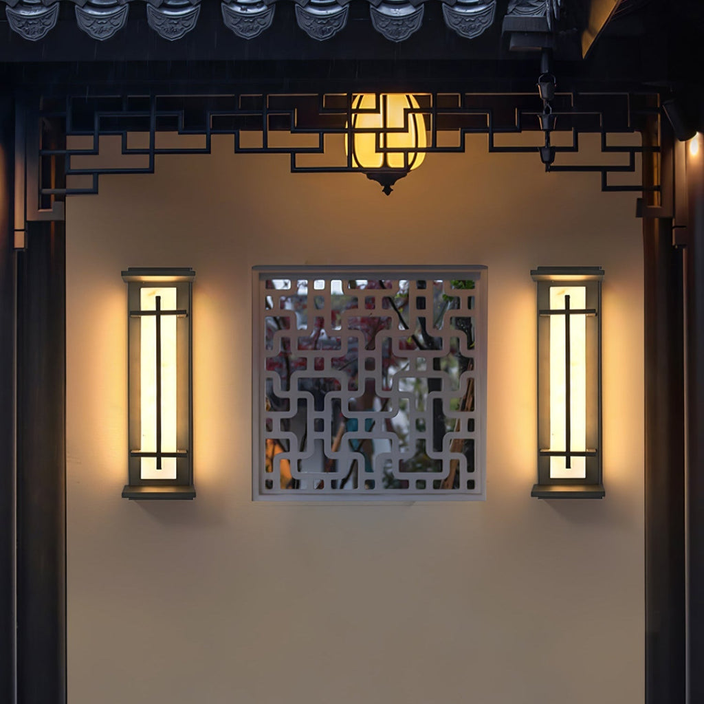 Square Outdoor Wall Light Imitation Alabaster Waterproof – view 35