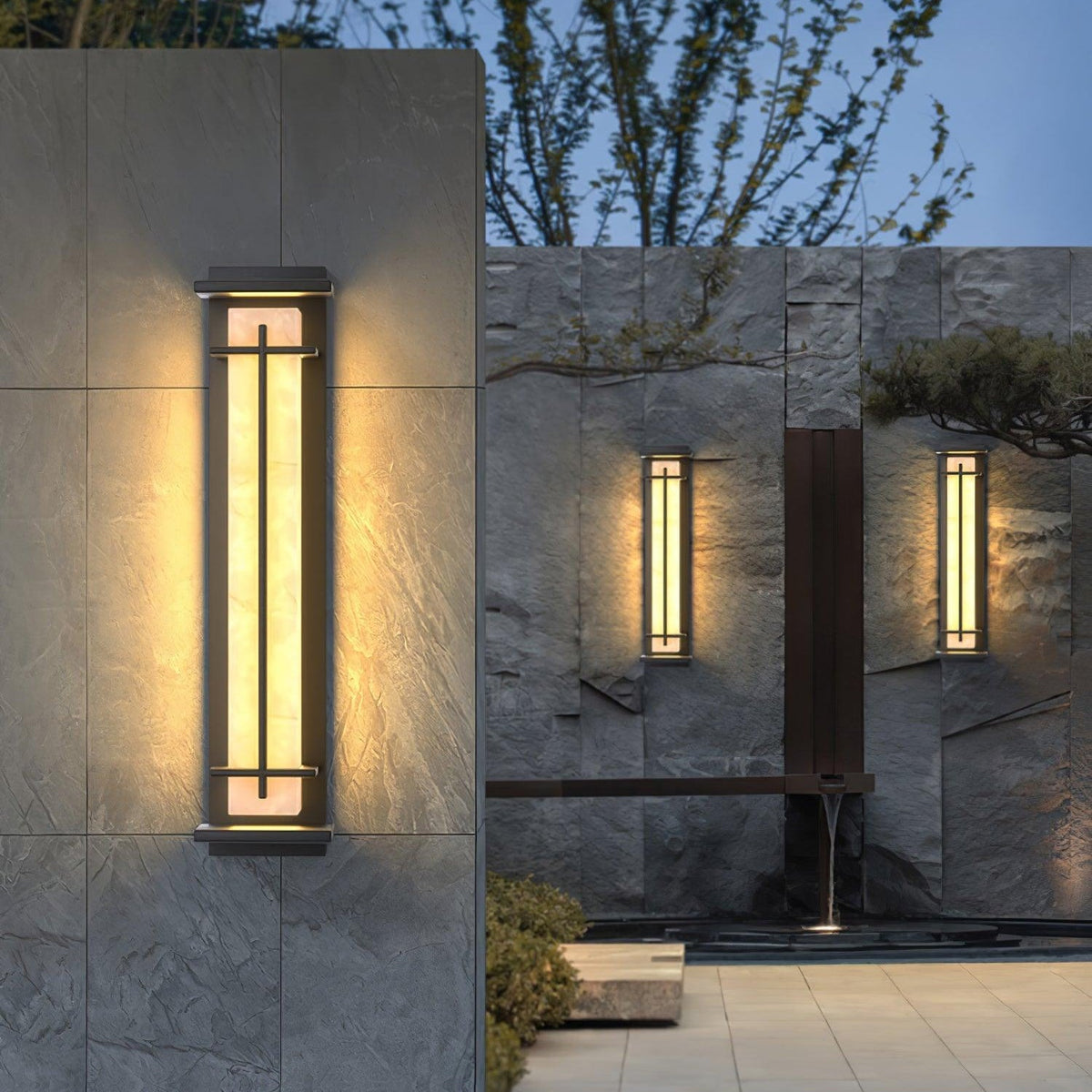 Square Outdoor Wall Light Imitation Alabaster Waterproof – view 52