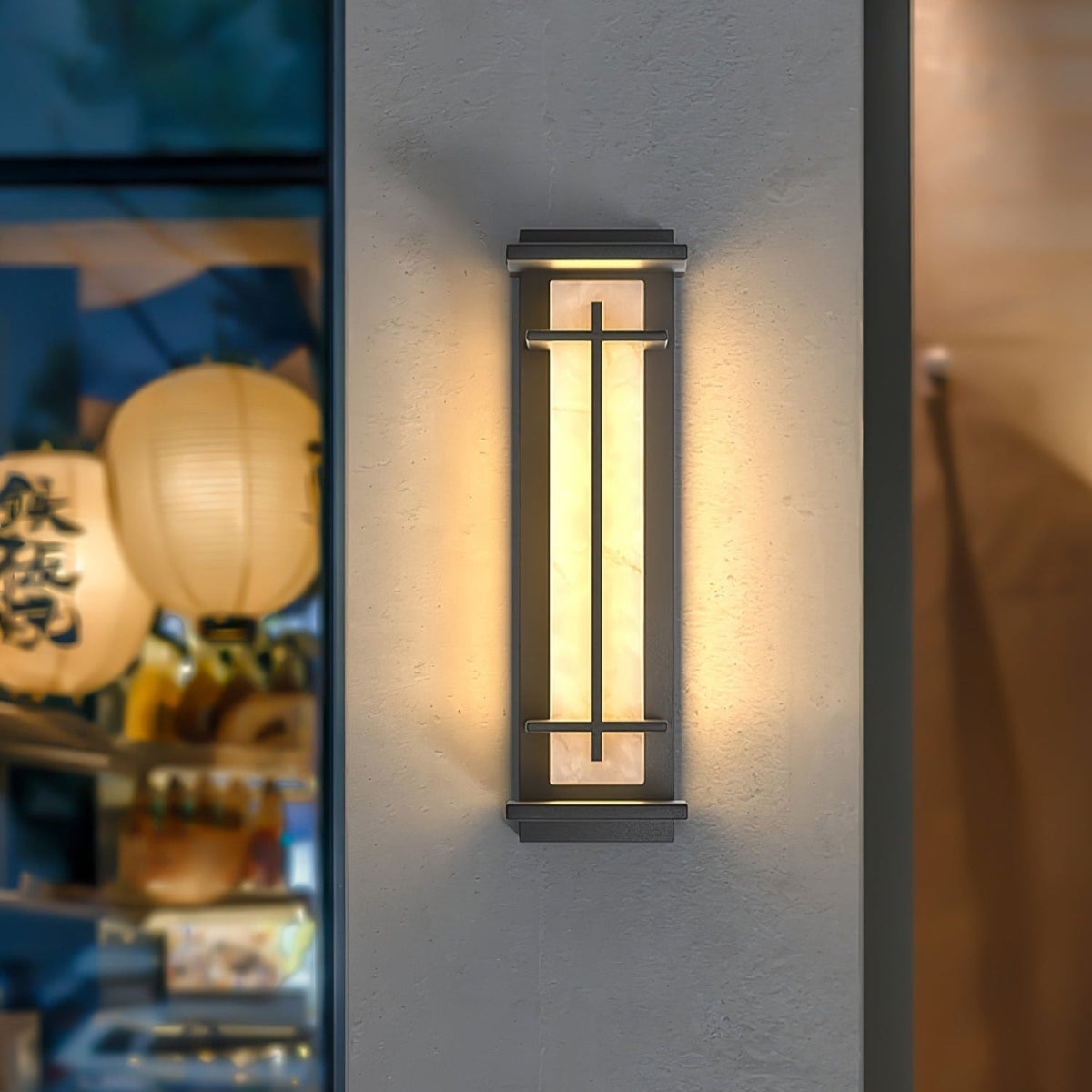 Square Outdoor Wall Light Imitation Alabaster Waterproof – view 37