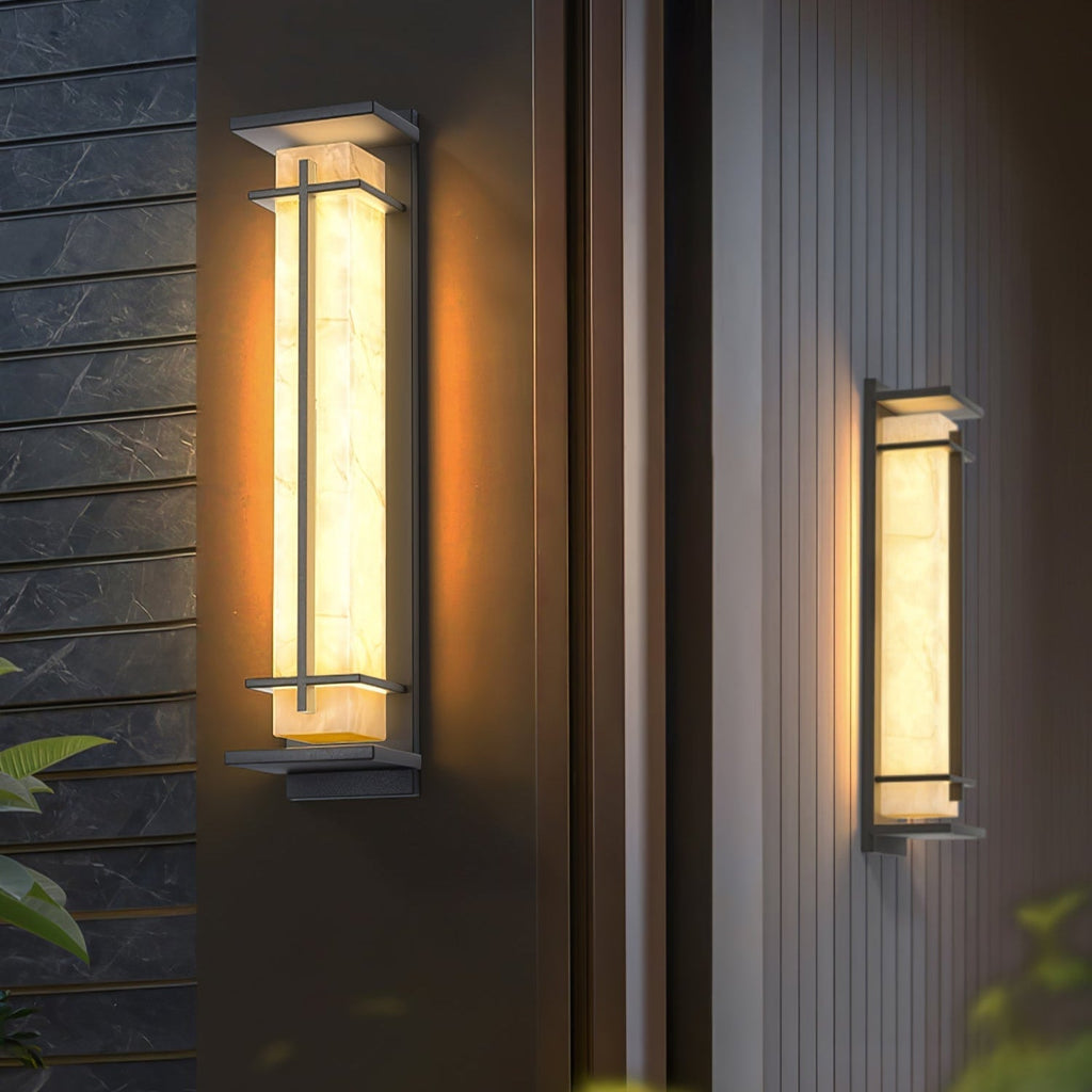 Square Outdoor Wall Light Imitation Alabaster Waterproof – view 38