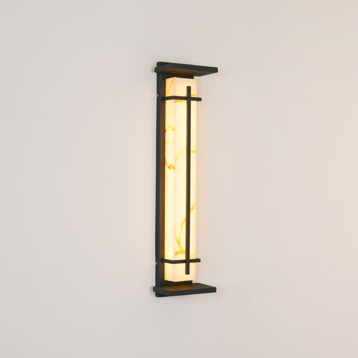 Square Outdoor Wall Light Imitation Alabaster Waterproof