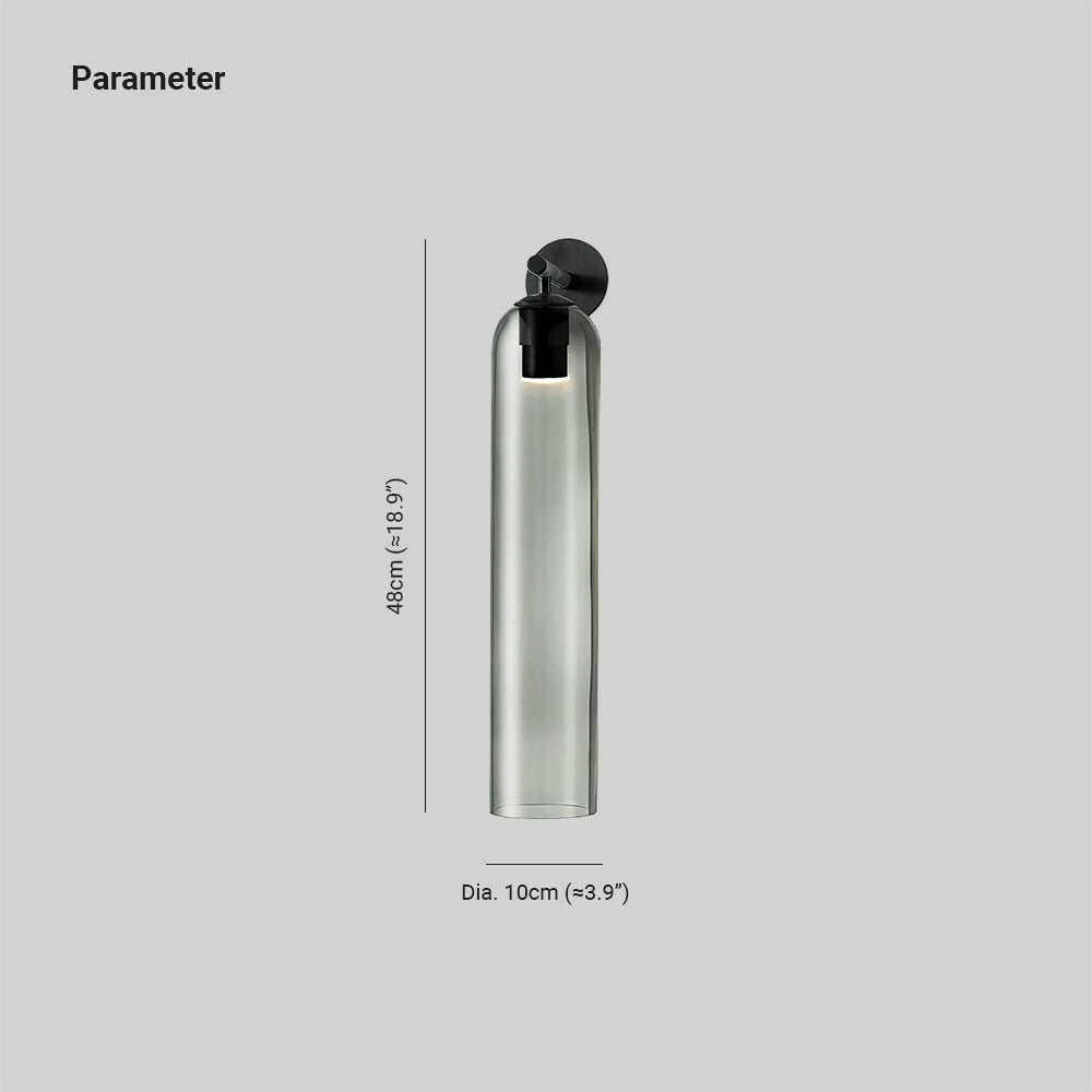 Cylindrical Glass Wall Light – view 3
