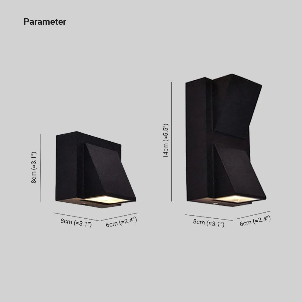 Black Metal LED Outdoor Wall Light – view 4