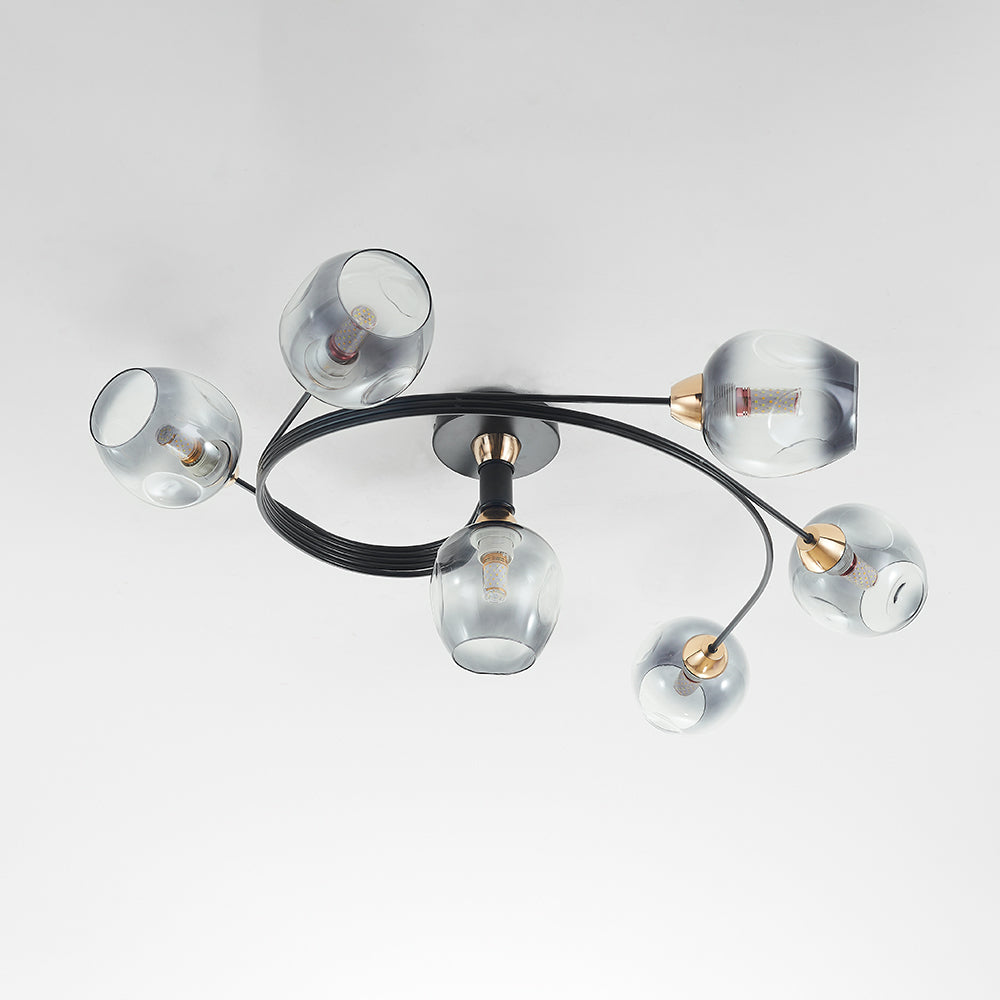 Black and Gold Glass Ceiling Light – view 30