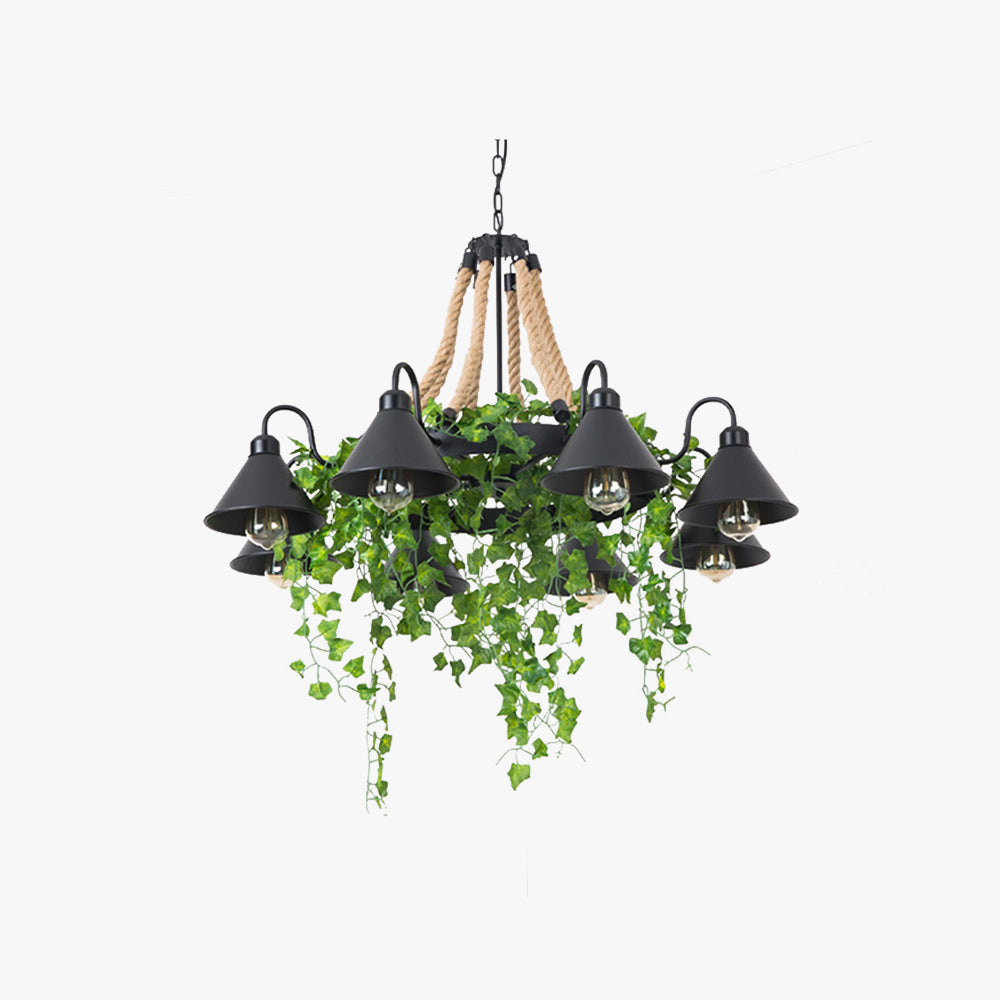 Retro Black Metal LED Chandelier – view 1
