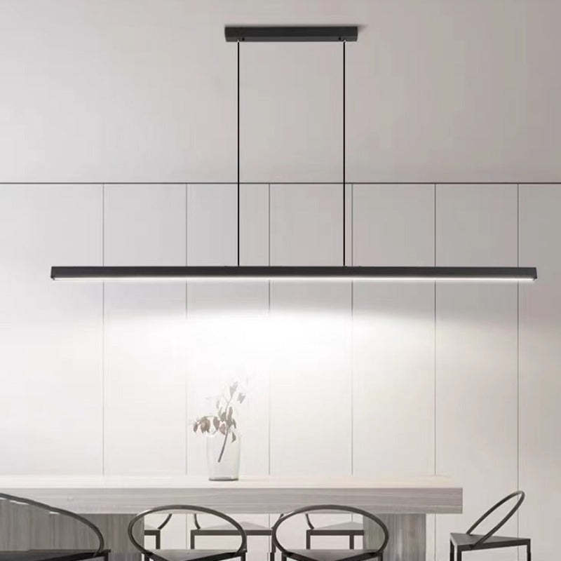 Linear Metal LED Pendant Light Black and Brown – view 5