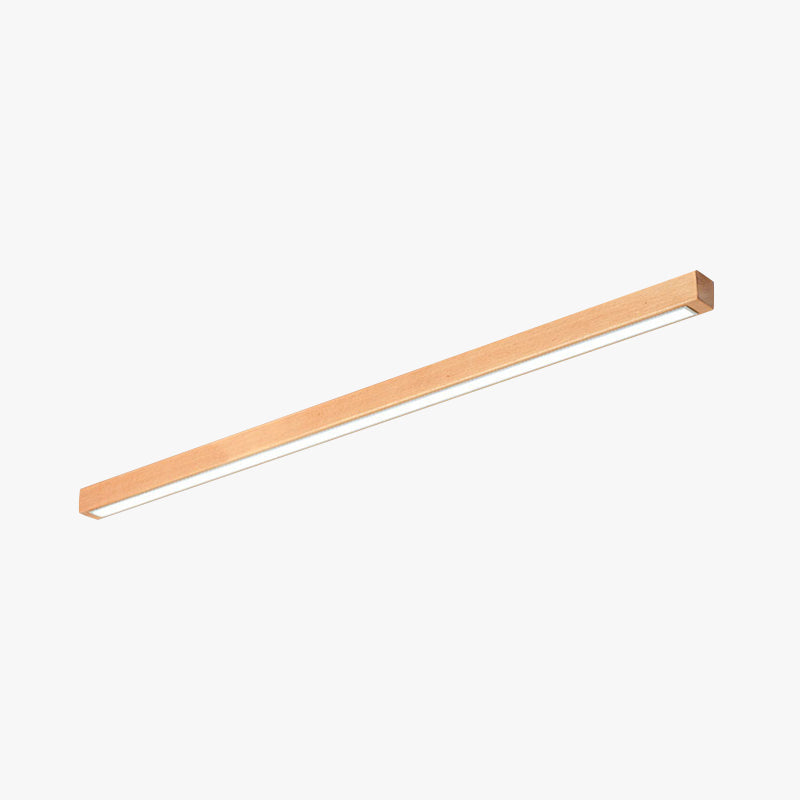 Linear Slim Ceiling Light, Wood