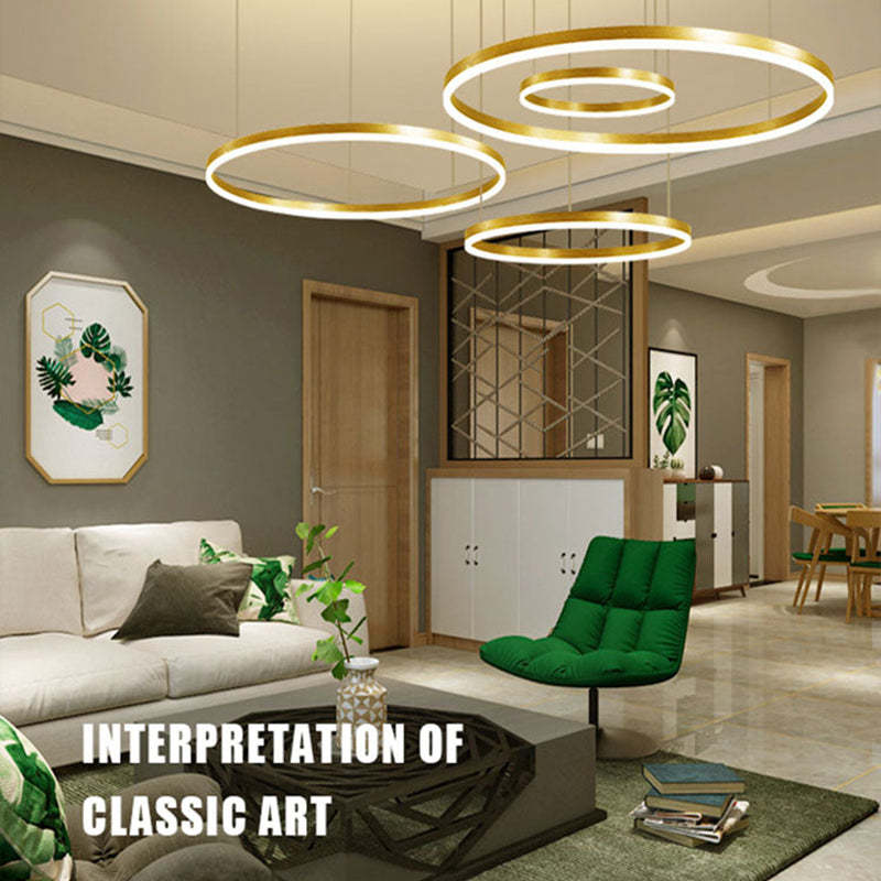 Triple-Ring Linear Pendant Light – view 17