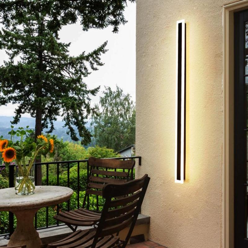 Linear Outdoor Wall Light – 12W 8x30cm – view 9