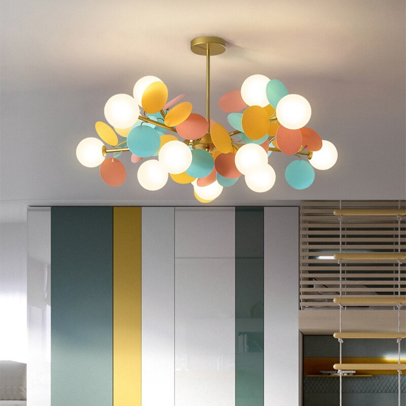 Multicolored Flower Branch Chandelier – view 2