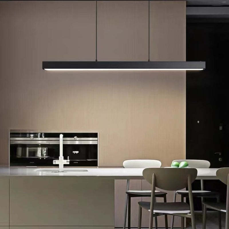 Linear Metal LED Pendant Light Black and Brown – view 8