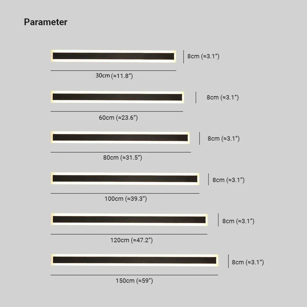 Linear Outdoor Wall Light – 12W 8x30cm – view 4