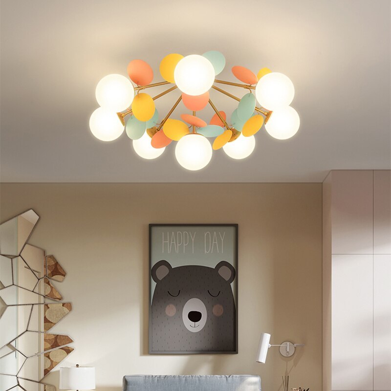Multicolored Flower Branch Chandelier – view 3