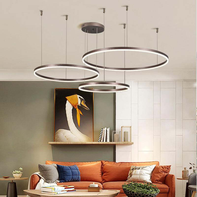 Triple-Ring Linear Pendant Light – view 2