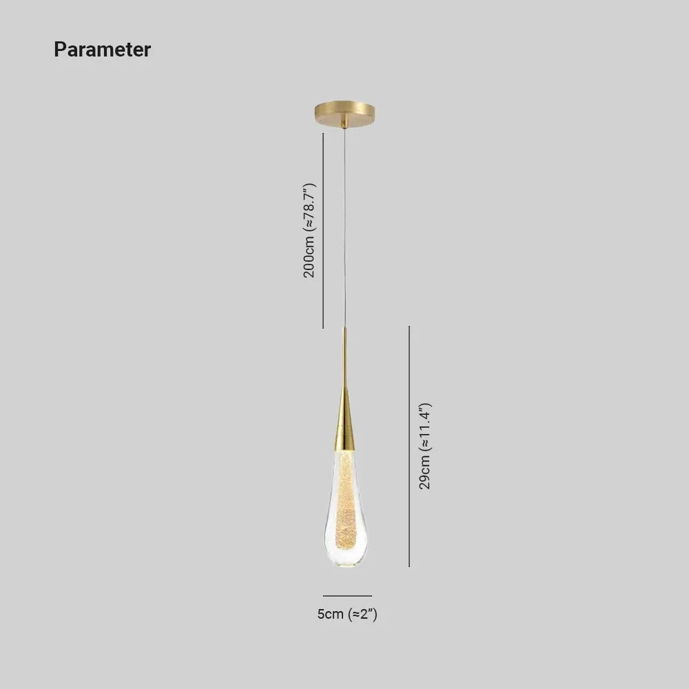 Teardrop Gold Pendant Light – view 15