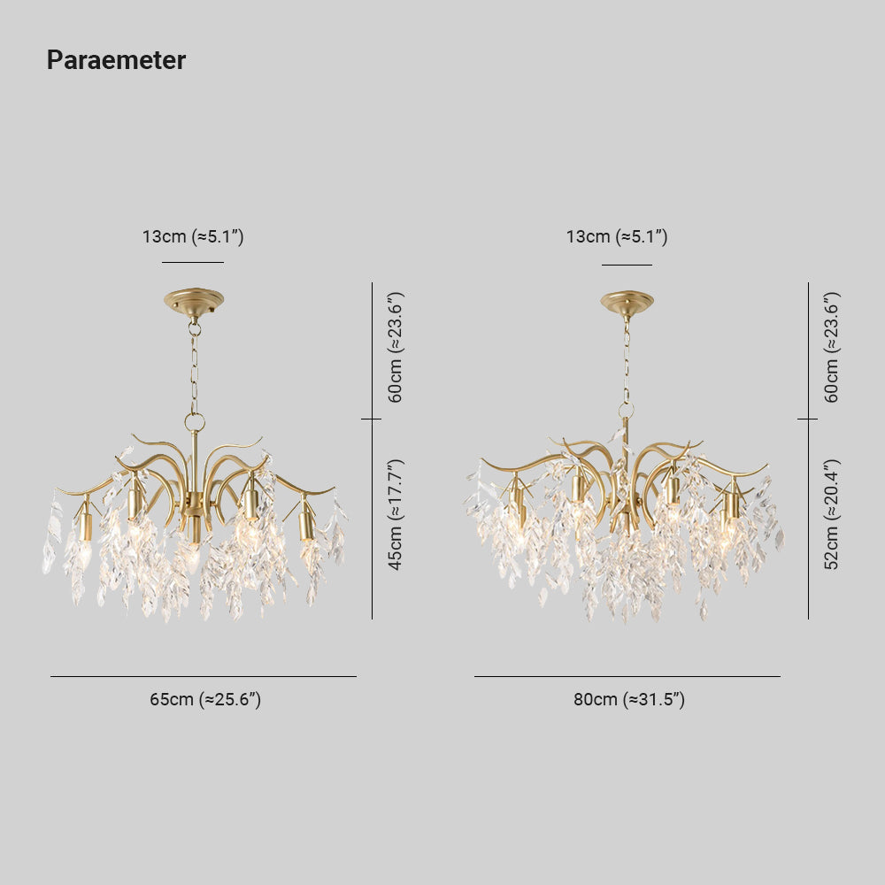 Wisteria Flower Crystal Chandelier – view 4