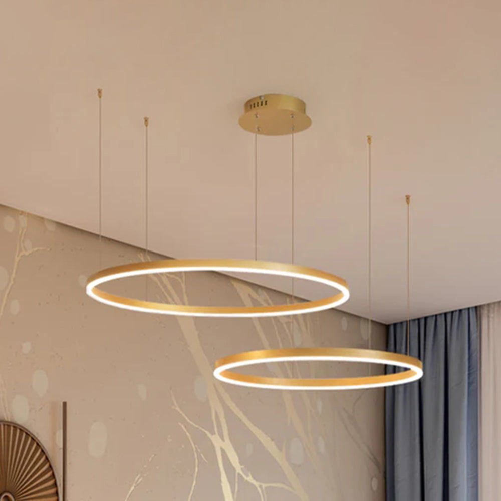 Triple-Ring Linear Pendant Light – view 30